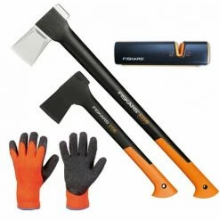FISKARS Shop 25 FISKARS Set Spaltaxt X25 - XL + X10 - S + Xsharp Schärfer + Handschuhe