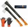FISKARS Set Spaltaxt X25 - XL + X17 - M + Xsharp Schärfer + Handschuhe -FISKARS Shop 25801219 1
