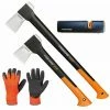 FISKARS Set Spaltaxt X25 - XL + X11 - S + Xsharp Schärfer + Handschuhe -FISKARS Shop 26505976 1