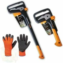 Fiskars WoodXPert Hand-Sappie XA2 + Sappie XA22 + Handschuhe